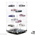 VITRINA MINI GT - Showcase 1:64 24-Cars Display Desk Top Spinner with Cover (6.5″x 6.5″x13.5″) – exhibidor