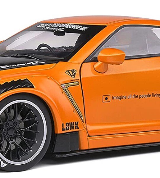 MODELO ESCALA 1:18 Nissan Skyline GT-R R35 LBWK Liberty Walk Orange