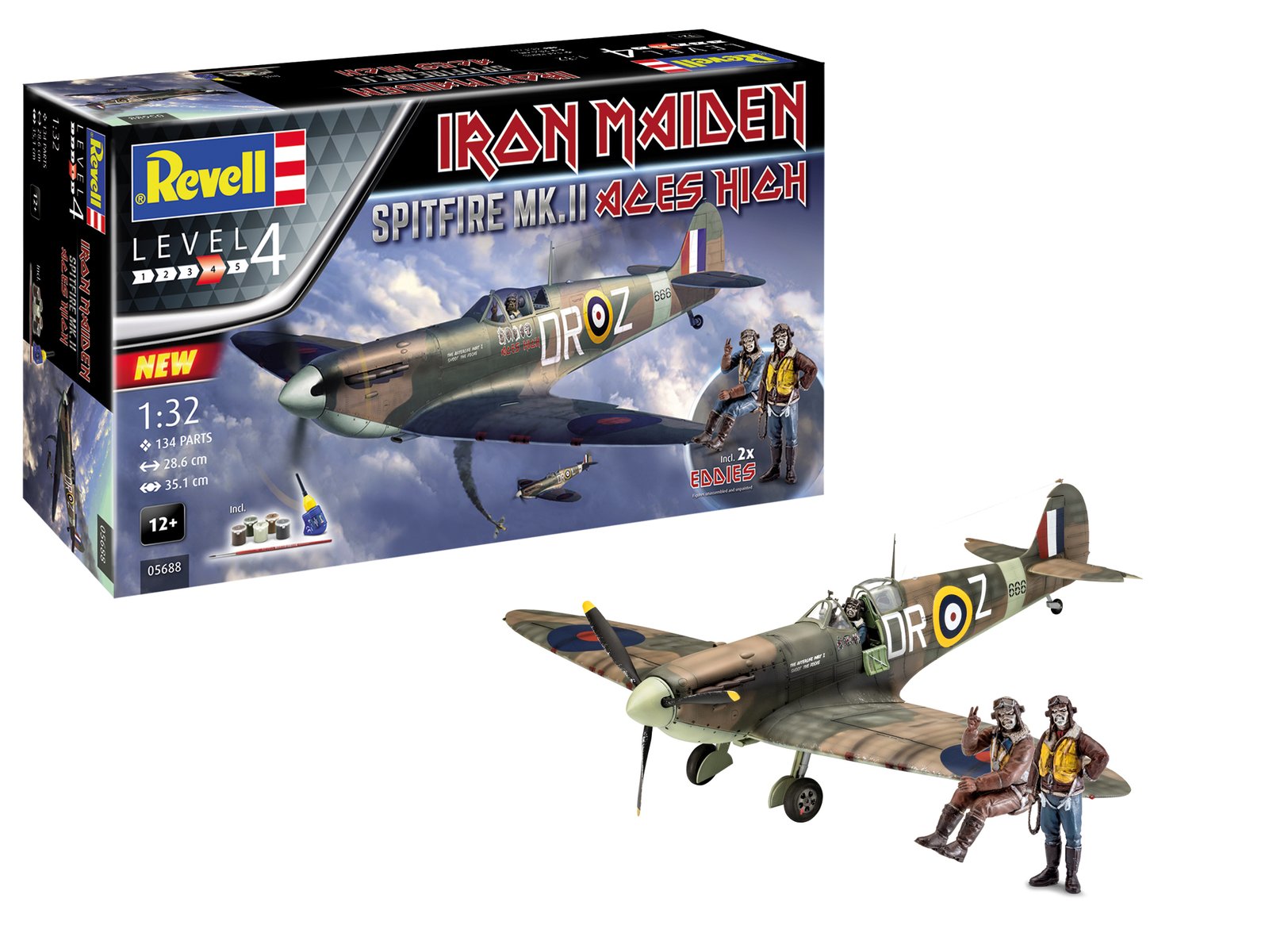 AVION PARA ARMAR A ESCALA 1/32 Spitfire Mk.II "Aces High" Iron Maiden