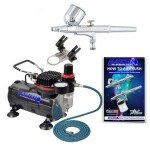 KIT DE COMPRESOR Y AEROGRAFO MASTER AIRBRUSH DOBLE ACCION PARA MODELISMO