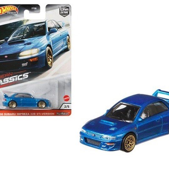 MODELO ESCALA 1:64 Car Culture 2020 Modern Classic Subaru Impreza WRX STi B22 Blue