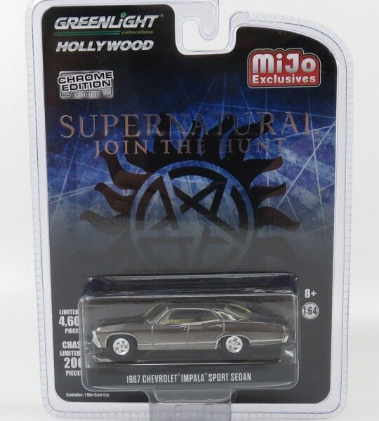 MODELO ESCALA 1:64 Hollywood - Supernatural - 1967 Chevrolet Impala Sport Sedan - MiJo Exclusives