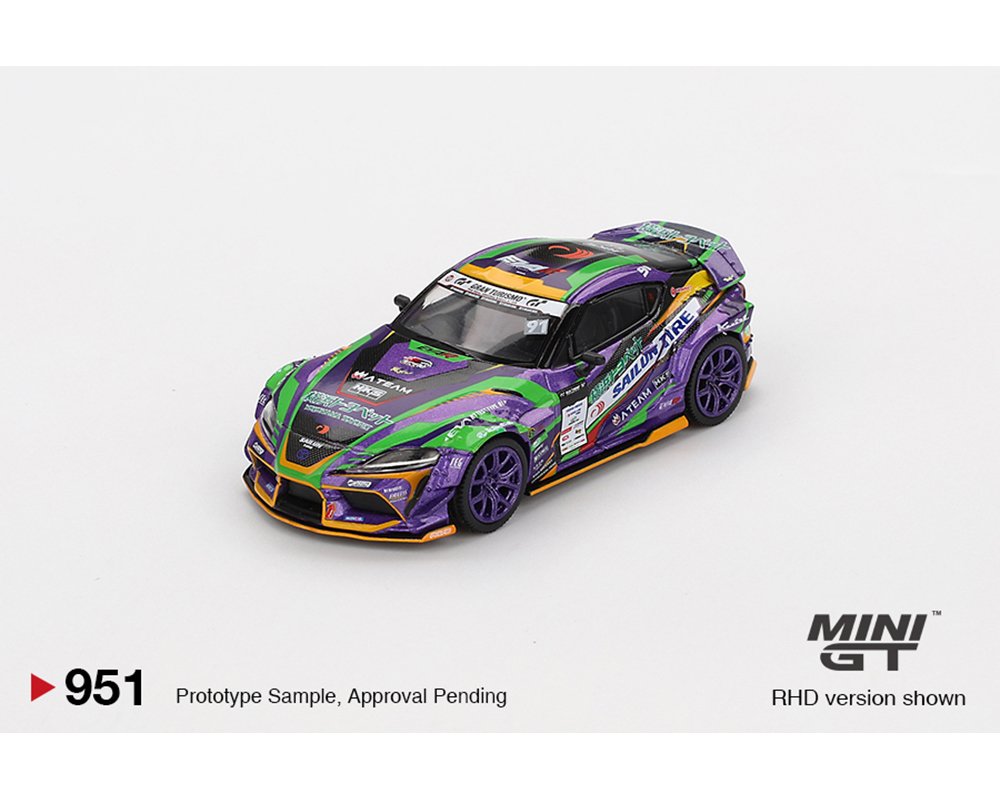 Mini GT 1:64 Japan Exclusive Toyota GR Supra KUHL 2021 D1GP EVANGELION RACING 2021- Limited Edition