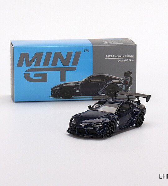 MODELO ESCALA 1/64 Mini GT Toyota GR Supra (A90) (Downshift Blue) HKS – MiJo Exclusives