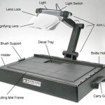 MESA DE TRABAJO TAMIYA  Japón con lupa especial con iluminación LED para pinturas, pegamentos y demás accesorios