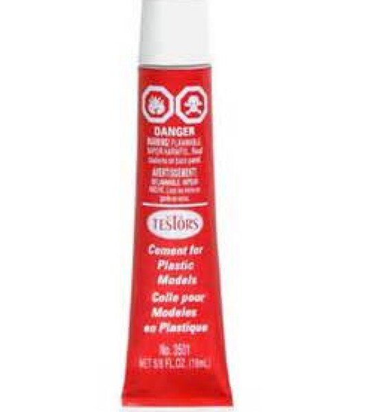 PEGAMENTO ADHESIVO TESTORS PARA MODELISMO PLASTICO - 7/8 ONZAS $25 C/U CON IVA (CEMENT GLUE)