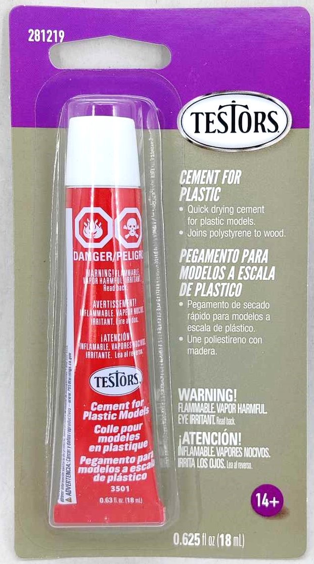 PEGAMENTO Testors Cement for Plastic Models 5/8 fl oz PARA MODELOS PLASTICOS