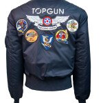 CHAQUETA ORIGINAL Top Gun ® OFICIAL MA-1 Bomber Jacket Navy con parches,