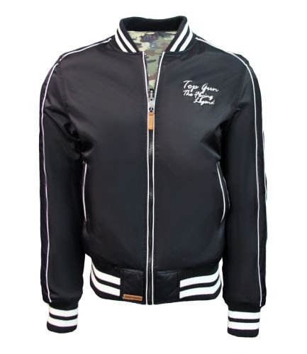 CHAQUETA ORIGINAL TOP GUN® ‘THE FLYING LEGEND’ REVERSIBLE MA-1 BOMBER JACKET BLACK