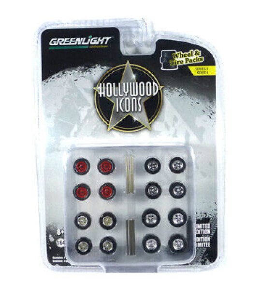 SET DE 16 LLANTAS DE GOMA PARA HOT WHEELS /GREENLIGHT/ JOHNNY LIGHTING 1/64