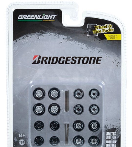 SET DE 16 LLANTAS DE GOMA PARA HOT WHEELS /GREENLIGHT/ JOHNNY LIGHTING 1/64
