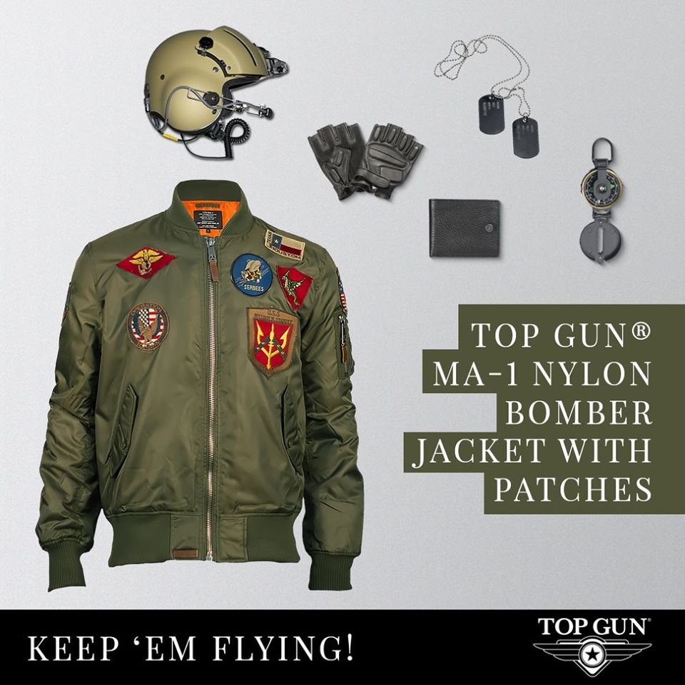 Chaqueta Maverick Top Gun MA1 ORIGINAL CON LICENCIA DE FABRICA TOPGUN U.S.A.
