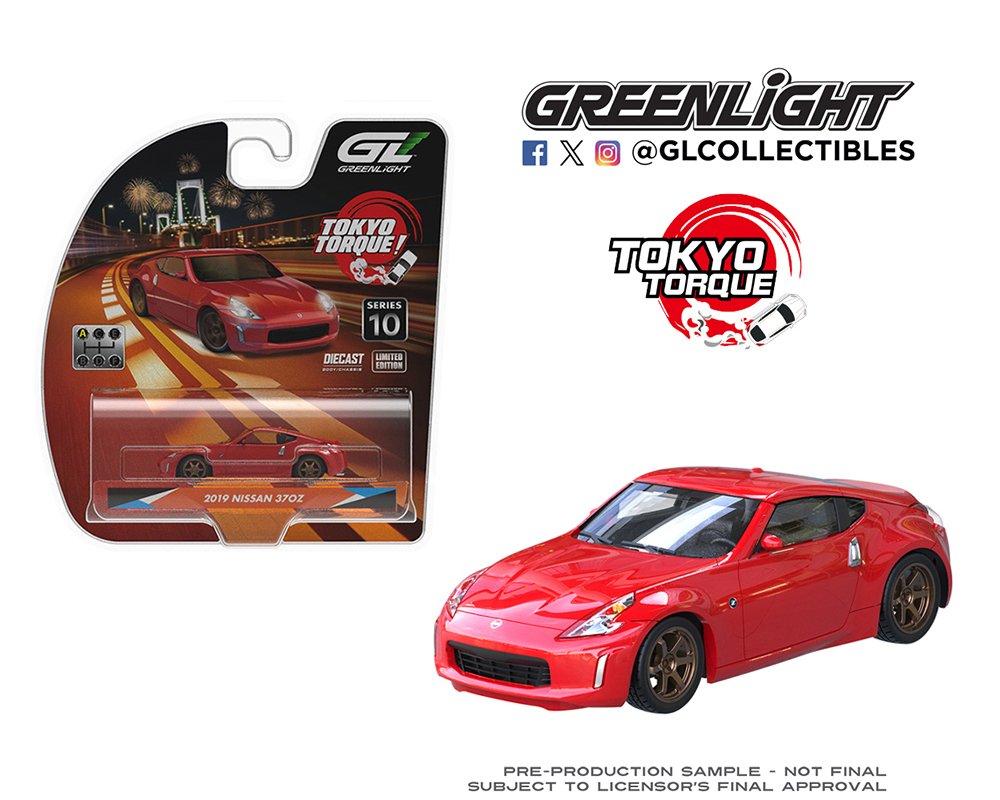 Greenlight 1:64 Tokyo Torque Series 10 – 2019 Nissan 370Z – Red – Solid Pack