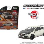 Greenlight 1:64 Tokyo Torque Series 10 – 2018 Honda Civic Type-R (FK8) with Custom Wheels and Carbon Hood – Championship White – Solid Pack