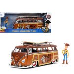 MODELO ESCALA 1:24 1962 Volkswagen T1 Bus with Woody Figure – Disney Pixar Toy Story –
