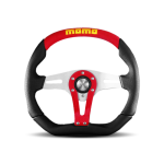 TIMON MOMO TREK ROJO/AZUL/GRIS DE CUERO LEGITIMO MOMO ITALY 350MM