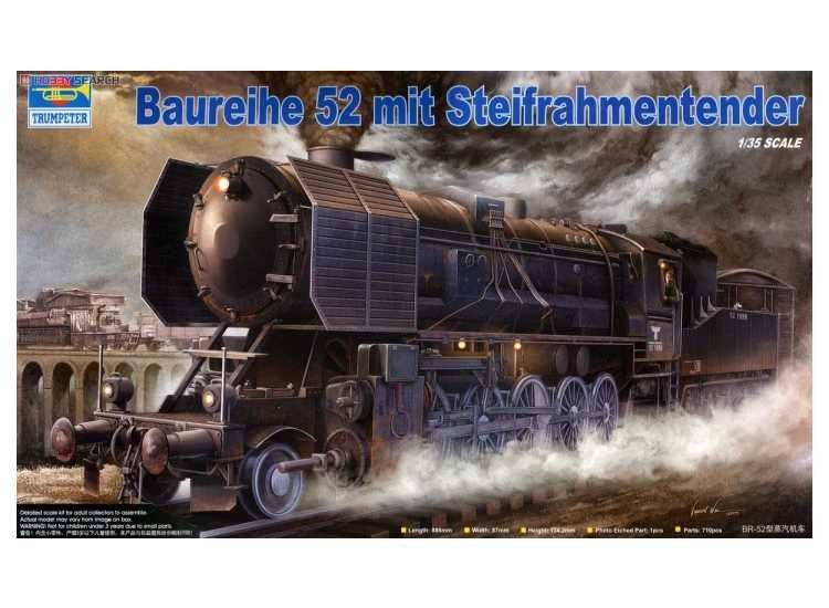 MODELO ESCALA 1/35 WW2 Series 52 War Locomotive (BR-52) - LOCOMOTORA A ESCALA SEGUNDA GURRA MUNDIAL