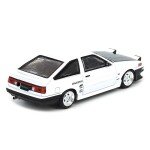 MODELO ESCALA 1/64 TOYOTA Sprinter Trueno AE86 Drift Car White with Green Carbon Fiber Hood