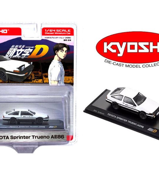 Kyosho 1:64 Initial D Toyota Sprinter Trueno AE86 – White – Limited Edition