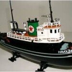 BARCO Remolcador a escala 1/55 Texaco Havoline Edición Especial (tugboat ya armado)