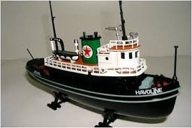 BARCO Remolcador a escala 1/55 Texaco Havoline Edición Especial (tugboat ya armado)