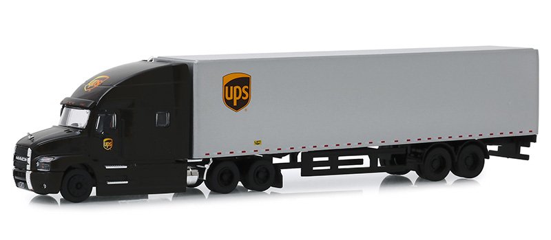 MODELO ESCALA 1/64 United Parcel Service (UPS) Freight - 2019 Mack Anthem Tractor with Dry Van Trailer