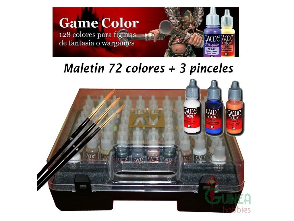 ESTUCHE COMPLETO CON 72 PINTURAS VALLEJO MODELISMO